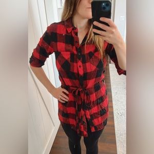 Plaid Shirt Dress